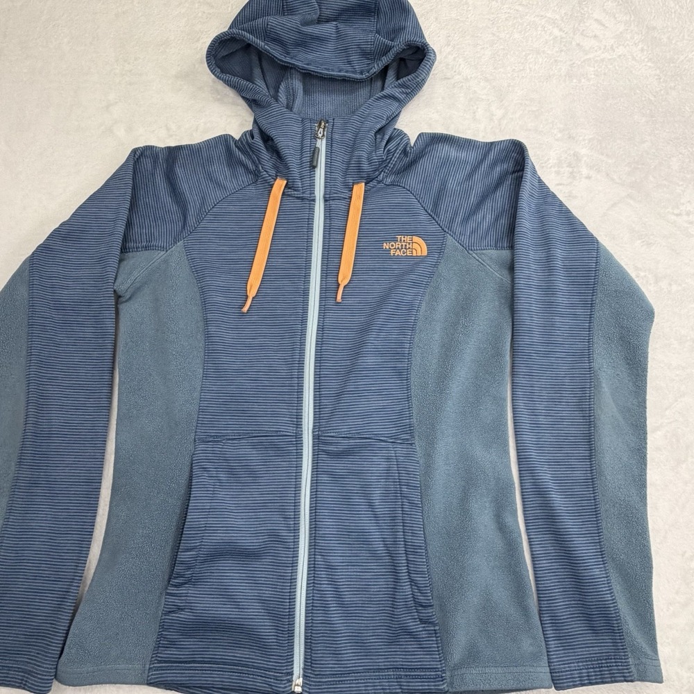THE NORTH FACE Zip Up Long Sleeve Blue Sweatshirt Hoodie Jacket Women's Small